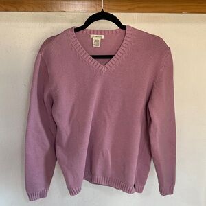 St. John's Bay Women's Pink V-Neck Sweater